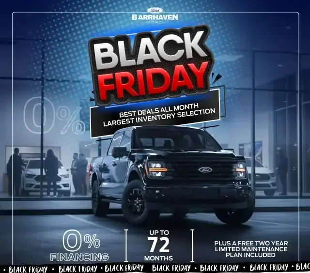 Black Friday vehicle deals at Barrhaven Ford - biggest inventory selection in Ottawa area.